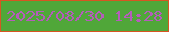 文字の大きさ：4、枠の色：d75622、背景の色：50a739、文字の色：b55cbb 無料ブログパーツのブログ時計