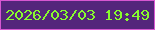 文字の大きさ：5、枠の色：d757d1、背景の色：54257b、文字の色：88fa2e 無料ブログパーツのブログ時計