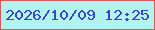 文字の大きさ：2、枠の色：d7595a、背景の色：b2f4ed、文字の色：3c45c9 無料ブログパーツのブログ時計