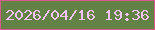 文字の大きさ：5、枠の色：d7598d、背景の色：628345、文字の色：f2c3f7 無料ブログパーツのブログ時計