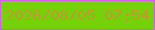 文字の大きさ：3、枠の色：d75bec、背景の色：76d208、文字の色：c09b32 無料ブログパーツのブログ時計