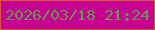 文字の大きさ：1、枠の色：d75c2d、背景の色：c70091、文字の色：679a4d 無料ブログパーツのブログ時計