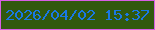 文字の大きさ：5、枠の色：d75ee4、背景の色：31590e、文字の色：1978e4 無料ブログパーツのブログ時計