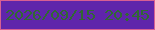 文字の大きさ：4、枠の色：d75f93、背景の色：5f25ab、文字の色：316833 無料ブログパーツのブログ時計