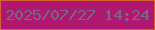文字の大きさ：1、枠の色：d76036、背景の色：af1771、文字の色：766d85 無料ブログパーツのブログ時計