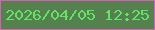 文字の大きさ：3、枠の色：d760bb、背景の色：55814f、文字の色：65e368 無料ブログパーツのブログ時計