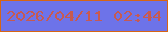 文字の大きさ：1、枠の色：d76514、背景の色：6d73e9、文字の色：c65a51 無料ブログパーツのブログ時計