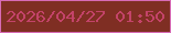 文字の大きさ：5、枠の色：d76bb5、背景の色：7f2e23、文字の色：c34369 無料ブログパーツのブログ時計
