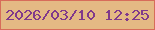 文字の大きさ：3、枠の色：d76c5a、背景の色：e4b984、文字の色：80398b 無料ブログパーツのブログ時計