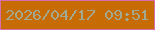 文字の大きさ：1、枠の色：d76cac、背景の色：c76b04、文字の色：a3a991 無料ブログパーツのブログ時計