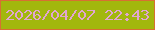 文字の大きさ：1、枠の色：d77032、背景の色：a2b70d、文字の色：e1a6d2 無料ブログパーツのブログ時計