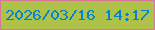 文字の大きさ：5、枠の色：d7789a、背景の色：aec24a、文字の色：0484cf 無料ブログパーツのブログ時計
