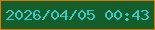 文字の大きさ：2、枠の色：d77904、背景の色：135e2a、文字の色：2dcbcb 無料ブログパーツのブログ時計