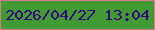 文字の大きさ：3、枠の色：d77b91、背景の色：409b32、文字の色：380483 無料ブログパーツのブログ時計