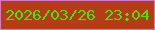 文字の大きさ：4、枠の色：d77bb6、背景の色：b63c17、文字の色：49e40d 無料ブログパーツのブログ時計
