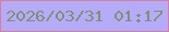 文字の大きさ：2、枠の色：d78199、背景の色：b5abf8、文字の色：7c9272 無料ブログパーツのブログ時計
