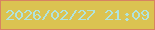 文字の大きさ：1、枠の色：d78361、背景の色：dbc351、文字の色：b0e3de 無料ブログパーツのブログ時計