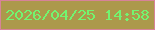 文字の大きさ：2、枠の色：d78398、背景の色：ac994b、文字の色：72f570 無料ブログパーツのブログ時計