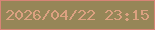 文字の大きさ：2、枠の色：d78476、背景の色：968657、文字の色：dba180 無料ブログパーツのブログ時計