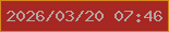 文字の大きさ：3、枠の色：d7861a、背景の色：a72722、文字の色：b5a4a1 無料ブログパーツのブログ時計