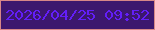 文字の大きさ：5、枠の色：d78788、背景の色：3c176e、文字の色：631ef8 無料ブログパーツのブログ時計