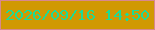 文字の大きさ：5、枠の色：d78890、背景の色：d09903、文字の色：1bdc97 無料ブログパーツのブログ時計