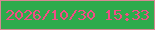 文字の大きさ：1、枠の色：d78893、背景の色：2eab4c、文字の色：f24d85 無料ブログパーツのブログ時計