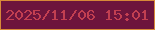 文字の大きさ：4、枠の色：d78938、背景の色：6d143c、文字の色：c23f51 無料ブログパーツのブログ時計