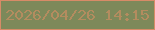 文字の大きさ：4、枠の色：d78b67、背景の色：7d895a、文字の色：b38c5f 無料ブログパーツのブログ時計