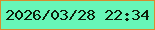 文字の大きさ：4、枠の色：d78c2e、背景の色：67f6b8、文字の色：0d1f0a 無料ブログパーツのブログ時計