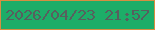 文字の大きさ：4、枠の色：d78e41、背景の色：1dad68、文字の色：575f5e 無料ブログパーツのブログ時計