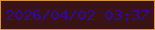 文字の大きさ：3、枠の色：d78f43、背景の色：3b1314、文字の色：300a9f 無料ブログパーツのブログ時計