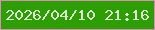 文字の大きさ：3、枠の色：d78fb5、背景の色：2d9f05、文字の色：dee9d5 無料ブログパーツのブログ時計
