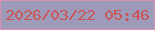 文字の大きさ：5、枠の色：d792b4、背景の色：9d9aba、文字の色：ca5557 無料ブログパーツのブログ時計