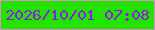 文字の大きさ：5、枠の色：d793c8、背景の色：24e300、文字の色：8a19f6 無料ブログパーツのブログ時計