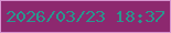 文字の大きさ：2、枠の色：d795d0、背景の色：8d286f、文字の色：2a968e 無料ブログパーツのブログ時計