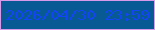 文字の大きさ：5、枠の色：d799e9、背景の色：075a94、文字の色：1245f6 無料ブログパーツのブログ時計