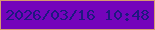文字の大きさ：2、枠の色：d79a70、背景の色：7404bb、文字の色：1e1880 無料ブログパーツのブログ時計