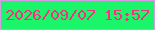 文字の大きさ：1、枠の色：d79ae4、背景の色：1bf56a、文字の色：f33281 無料ブログパーツのブログ時計