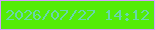 文字の大きさ：1、枠の色：d79dff、背景の色：54ec07、文字の色：67d6ab 無料ブログパーツのブログ時計
