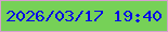 文字の大きさ：1、枠の色：d79ed0、背景の色：76d157、文字の色：0409e6 無料ブログパーツのブログ時計