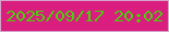 文字の大きさ：2、枠の色：d7a3c9、背景の色：da1e80、文字の色：4ace09 無料ブログパーツのブログ時計