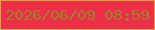 文字の大きさ：2、枠の色：d7a53f、背景の色：ee2f47、文字の色：9d822b 無料ブログパーツのブログ時計