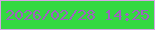 文字の大きさ：1、枠の色：d7a5e6、背景の色：34d941、文字の色：9f61c0 無料ブログパーツのブログ時計
