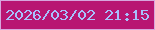 文字の大きさ：2、枠の色：d7a6dd、背景の色：b81572、文字の色：a7c0fd 無料ブログパーツのブログ時計