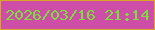 文字の大きさ：1、枠の色：d7a825、背景の色：ce4da6、文字の色：7adf3b 無料ブログパーツのブログ時計