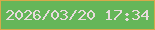 文字の大きさ：2、枠の色：d7a94a、背景の色：65b659、文字の色：e8dbdd 無料ブログパーツのブログ時計