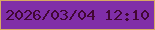 文字の大きさ：4、枠の色：d7a963、背景の色：802ea8、文字の色：420734 無料ブログパーツのブログ時計