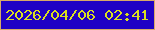 文字の大きさ：4、枠の色：d7a968、背景の色：1f01c5、文字の色：dbdf20 無料ブログパーツのブログ時計