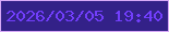 文字の大きさ：4、枠の色：d7a9f7、背景の色：332188、文字の色：723efc 無料ブログパーツのブログ時計